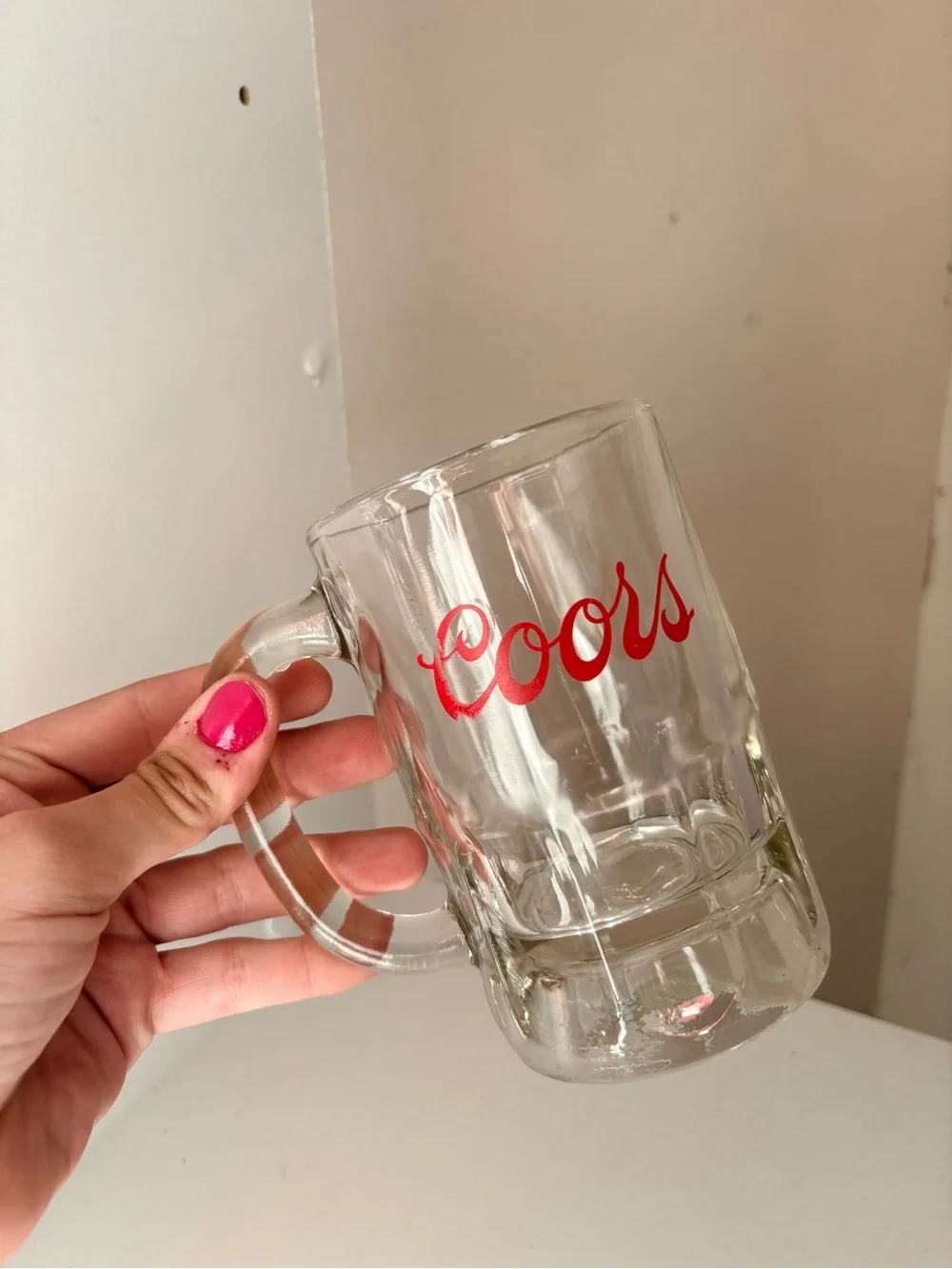 Vintage Coors Glass Beer Stein
